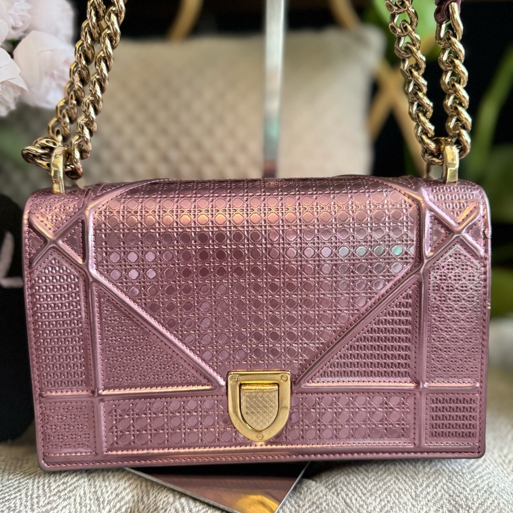 Small Dior Diorama in metallic pink *PRICE is FIRM